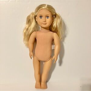 Battat Our Generation 18” Cloth & Vinyl Doll Blonde Hair Blue Eyes Posable